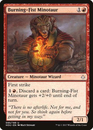 Burning-Fist Minotaur [Hour of Devastation] | Tabernacle Games