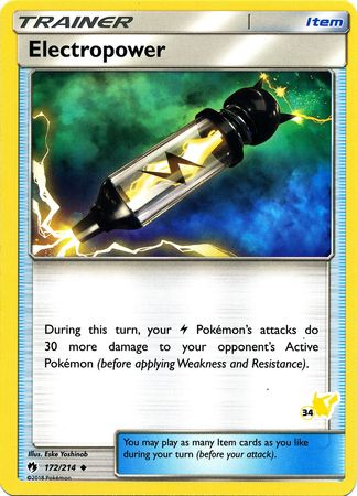 Electropower (172/214) (Pikachu Stamp #34) [Battle Academy 2020] | Tabernacle Games