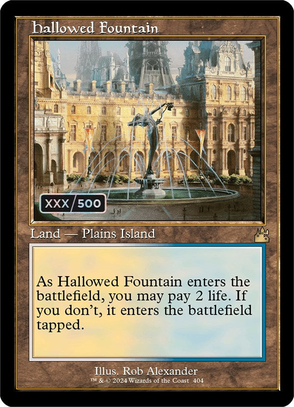 Hallowed Fountain (Retro) (Serialized) [Ravnica Remastered] | Tabernacle Games
