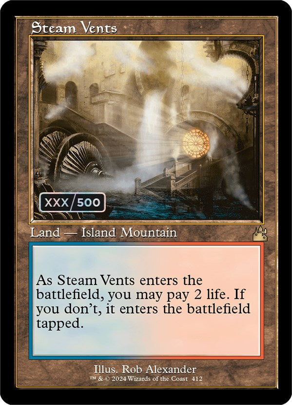 Steam Vents (Retro) (Serialized) [Ravnica Remastered] | Tabernacle Games