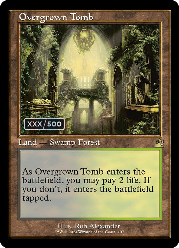 Overgrown Tomb (Retro) (Serialized) [Ravnica Remastered] | Tabernacle Games