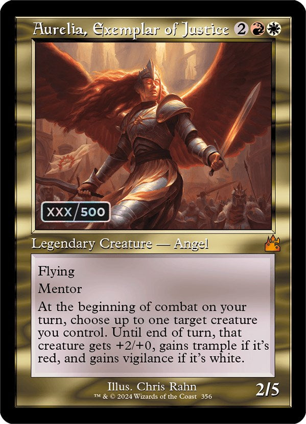 Aurelia, Exemplar of Justice (Retro) (Serialized) [Ravnica Remastered] | Tabernacle Games