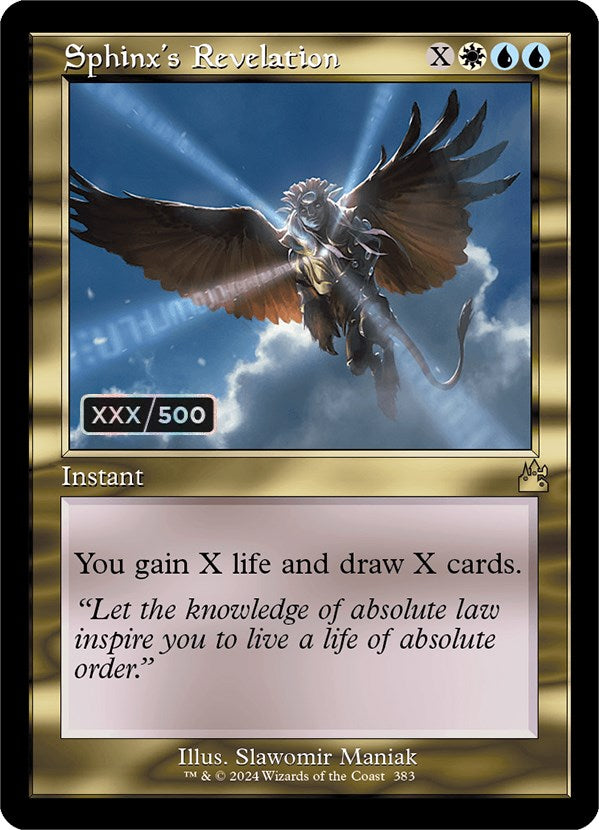 Sphinx's Revelation (Retro) (Serialized) [Ravnica Remastered] | Tabernacle Games