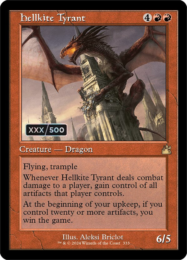 Hellkite Tyrant (Retro) (Serialized) [Ravnica Remastered] | Tabernacle Games