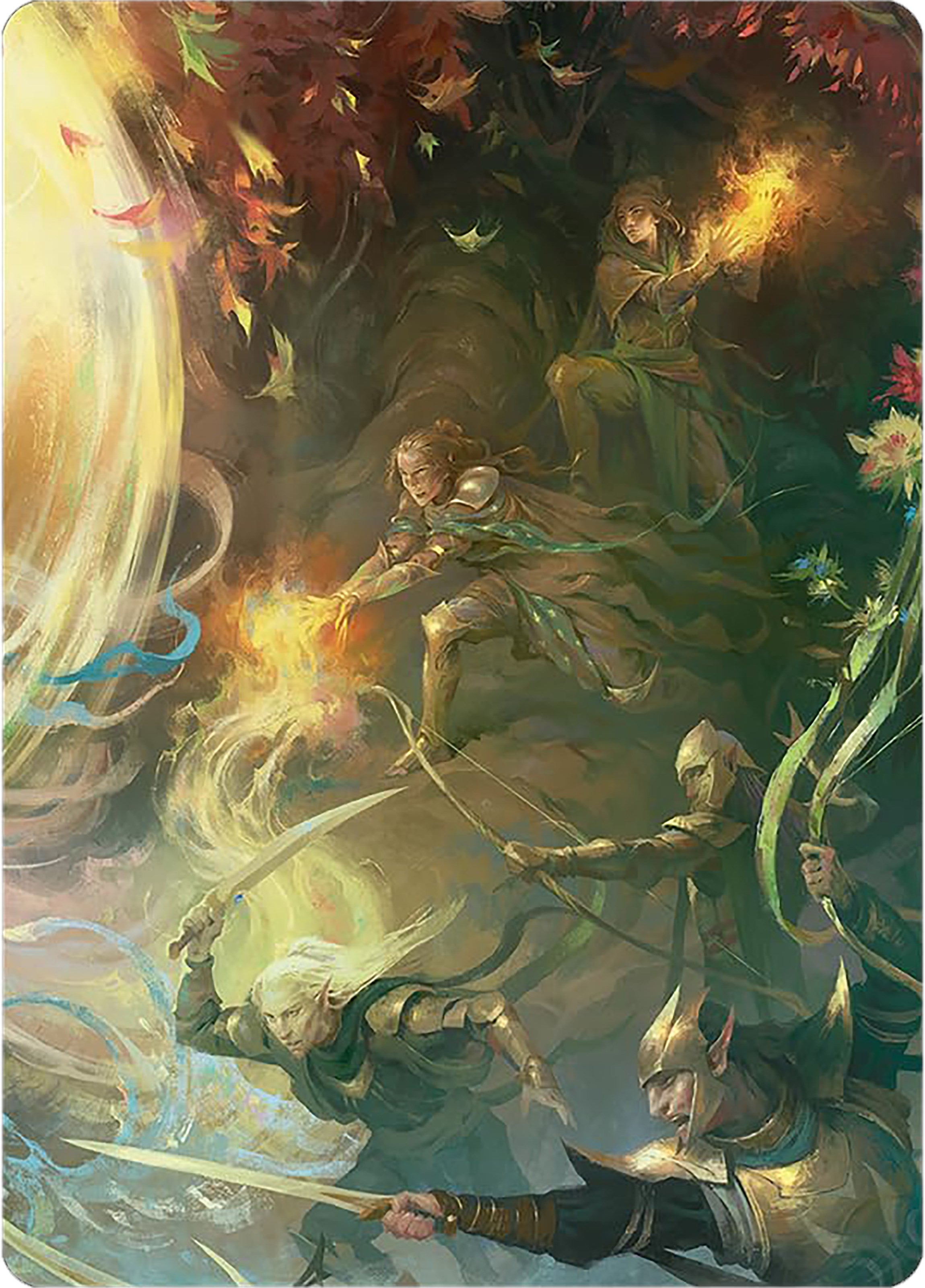 Rally the Galadhrim Art Card [The Lord of the Rings: Tales of Middle-earth Art Series] | Tabernacle Games