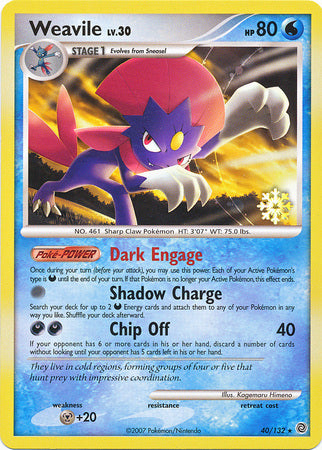 Weavile (40/132) [Countdown Calendar Promos] | Tabernacle Games