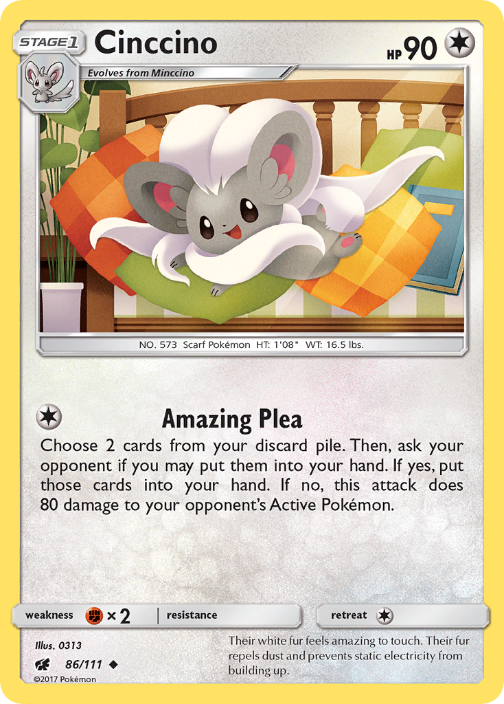 Cinccino (86/111) [Sun & Moon: Crimson Invasion] | Tabernacle Games