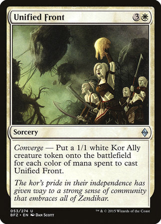 Unified Front [Battle for Zendikar] | Tabernacle Games