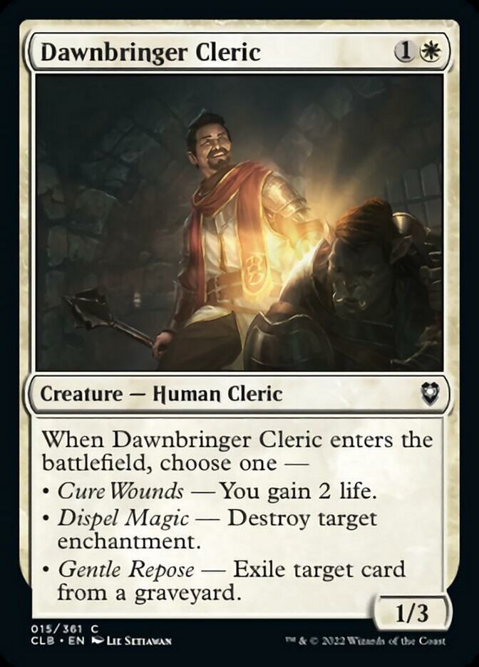 Dawnbringer Cleric [Commander Legends: Battle for Baldur's Gate] | Tabernacle Games