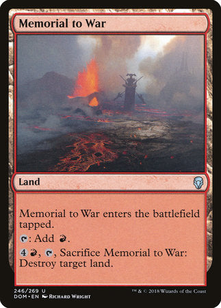 Memorial to War [Dominaria] | Tabernacle Games