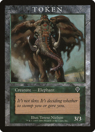 Elephant Token (Invasion) [Magic Player Rewards 2001] | Tabernacle Games