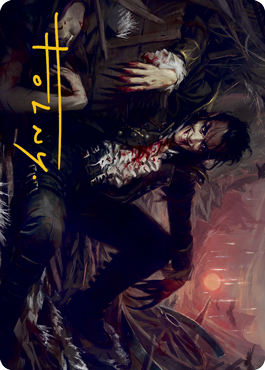 Arrogant Outlaw Art Card (Gold-Stamped Signature) [Innistrad: Midnight Hunt Art Series] | Tabernacle Games