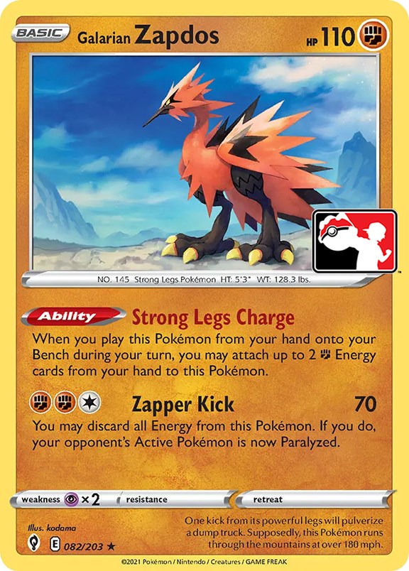 Galarian Zapdos (082/203) [Prize Pack Series One] | Tabernacle Games