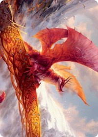 Goldspan Dragon Art Card (Gold-Stamped Signature) [Kaldheim: Art Series] | Tabernacle Games
