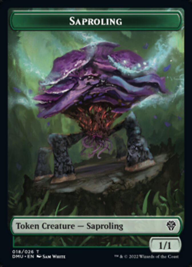 Saproling // Elemental Double-sided Token [Dominaria United Tokens] | Tabernacle Games