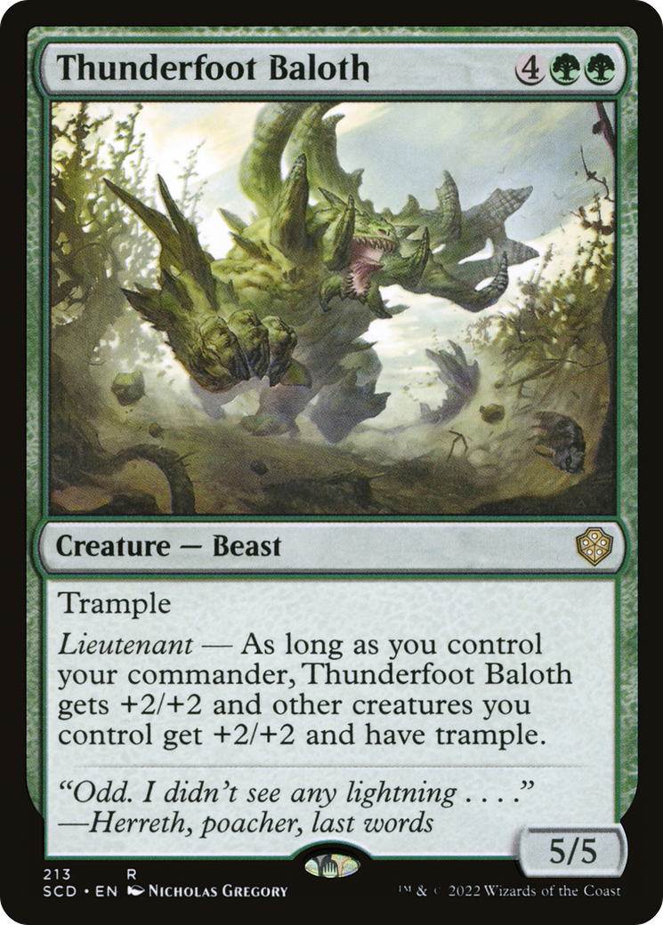Thunderfoot Baloth [Starter Commander Decks] | Tabernacle Games