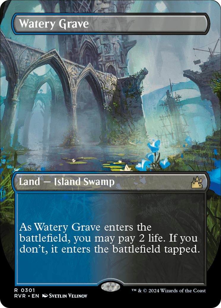 Watery Grave (Borderless) [Ravnica Remastered] | Tabernacle Games