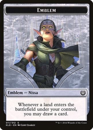 Emblem - Nissa, Vital Force [Kaladesh Tokens] | Tabernacle Games