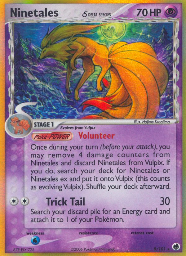 Ninetales (8/101) (Delta Species) [EX: Dragon Frontiers] | Tabernacle Games