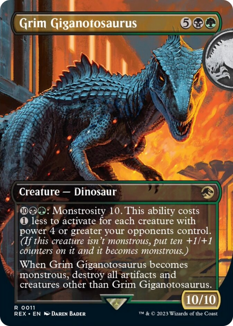 Grim Giganotosaurus (Borderless) [Jurassic World Collection] | Tabernacle Games