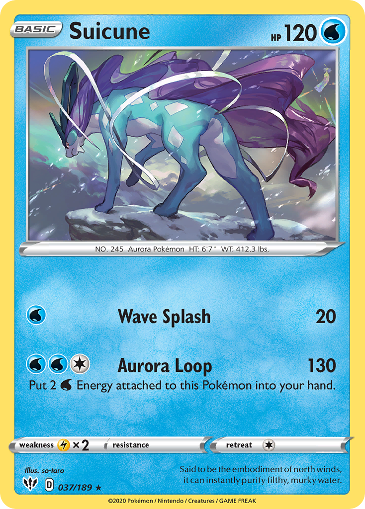 Suicune (037/189) [Sword & Shield: Darkness Ablaze] | Tabernacle Games