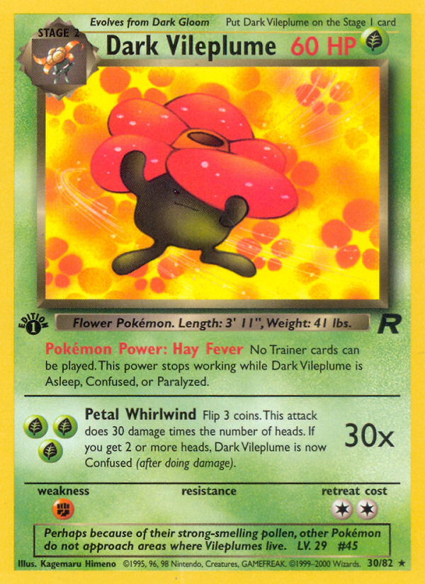 Dark Vileplume (30/82) [Team Rocket 1st Edition] | Tabernacle Games