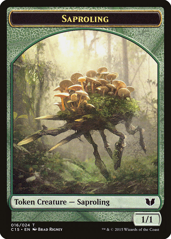 Elephant // Saproling Double-Sided Token [Commander 2015 Tokens] | Tabernacle Games