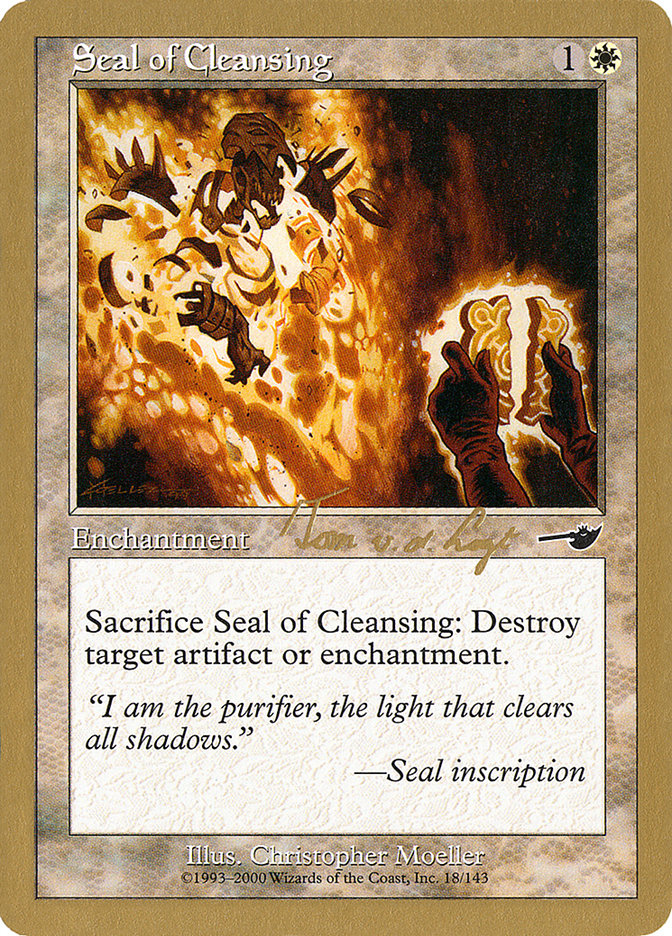 Seal of Cleansing (Tom van de Logt) [World Championship Decks 2000] | Tabernacle Games