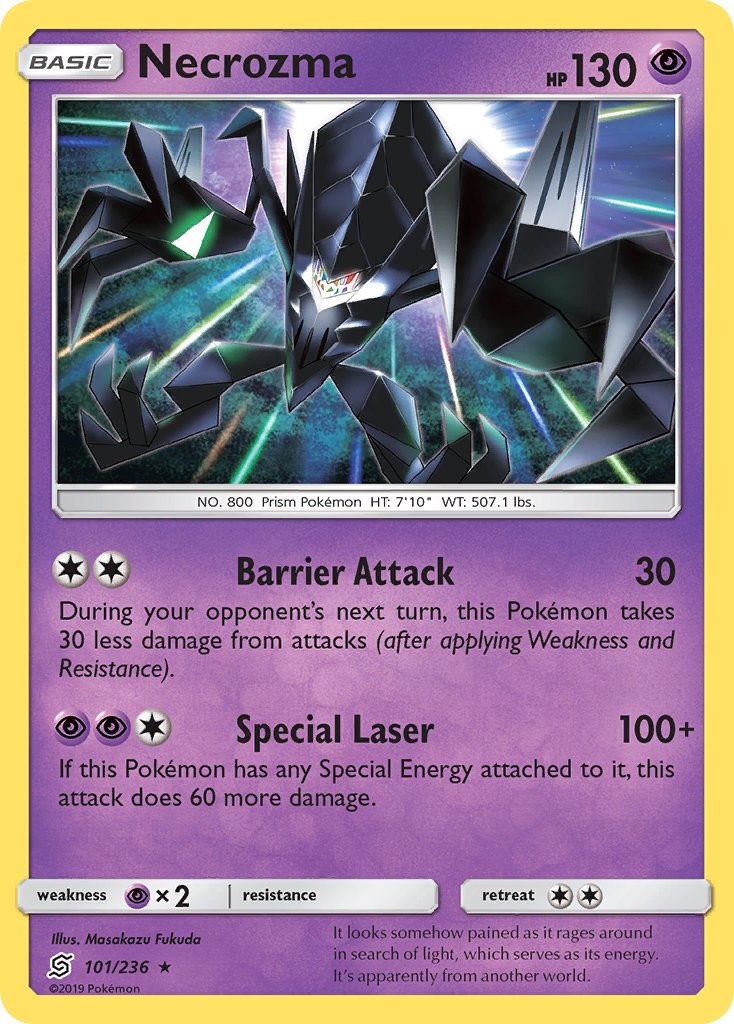 Necrozma (101/236) (Cracked Ice Holo) (Theme Deck Exclusive) [Sun & Moon: Unified Minds] | Tabernacle Games