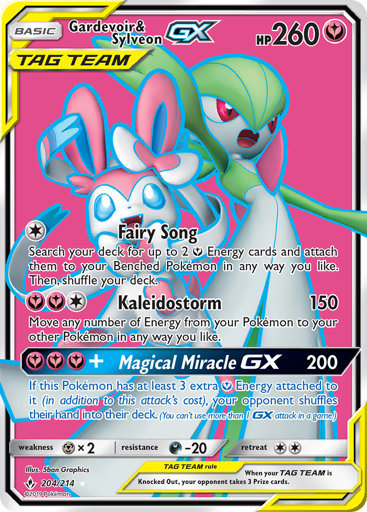 Gardevoir & Sylveon GX (204/214) [Sun & Moon: Unbroken Bonds] | Tabernacle Games