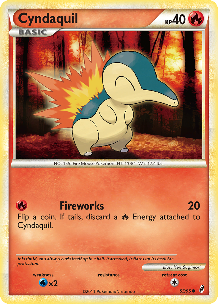 Cyndaquil (55/95) [HeartGold & SoulSilver: Call of Legends] | Tabernacle Games