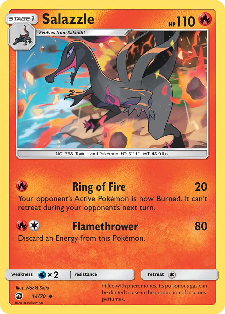 Salazzle (14/70) [Sun & Moon: Dragon Majesty] | Tabernacle Games