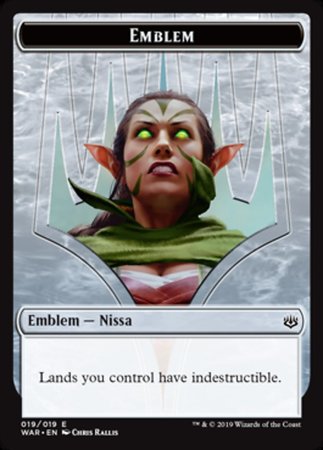 Emblem - Nissa, Who Shakes the World [War of the Spark Tokens] | Tabernacle Games