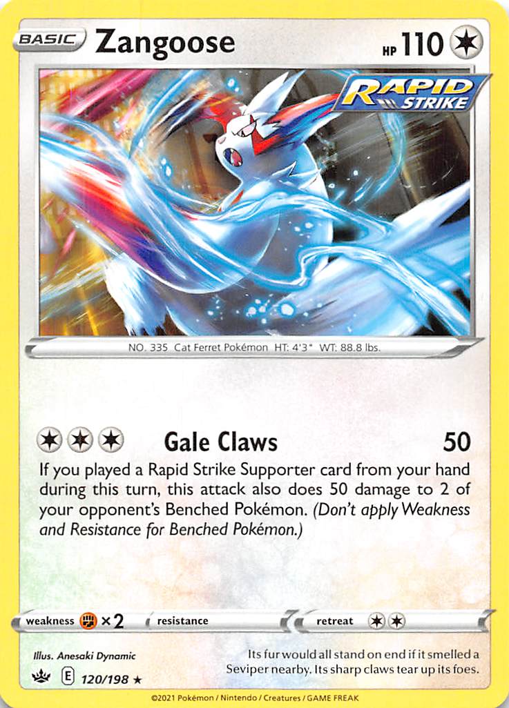 Zangoose (120/198) [Sword & Shield: Chilling Reign] | Tabernacle Games