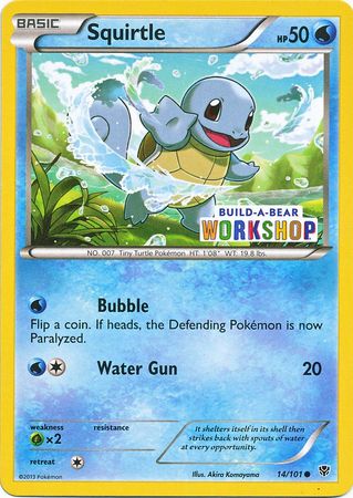 Squirtle (14/101) (Build A Bear Workshop Exclusive) [Black & White: Plasma Blast] | Tabernacle Games