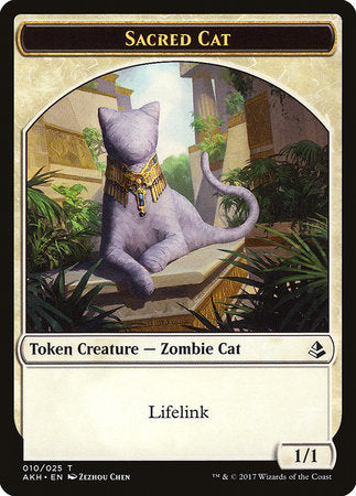 Sacred Cat Token [Amonkhet Tokens] | Tabernacle Games