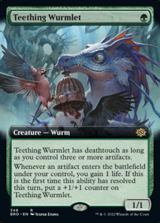 Teething Wurmlet (Extended Art) [The Brothers' War] | Tabernacle Games