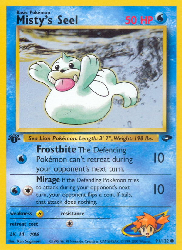 Misty's Seel (91/132) [Gym Challenge 1st Edition] | Tabernacle Games