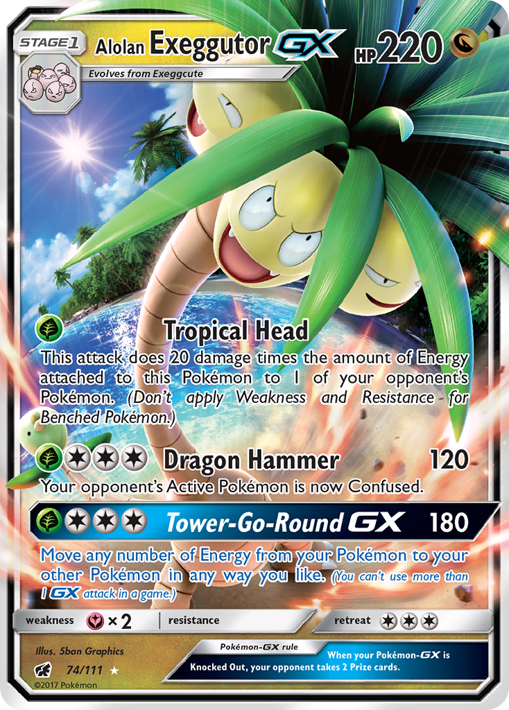 Alolan Exeggutor GX (74/111) [Sun & Moon: Crimson Invasion] | Tabernacle Games