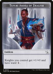 Treasure (20) // Teferi Akosa of Zhalfir Emblem Double-Sided Token [March of the Machine Tokens] | Tabernacle Games