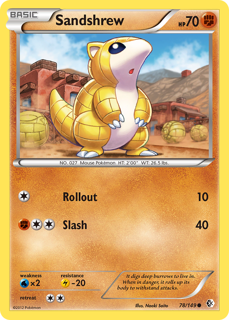 Sandshrew (78/149) [Black & White: Boundaries Crossed] | Tabernacle Games