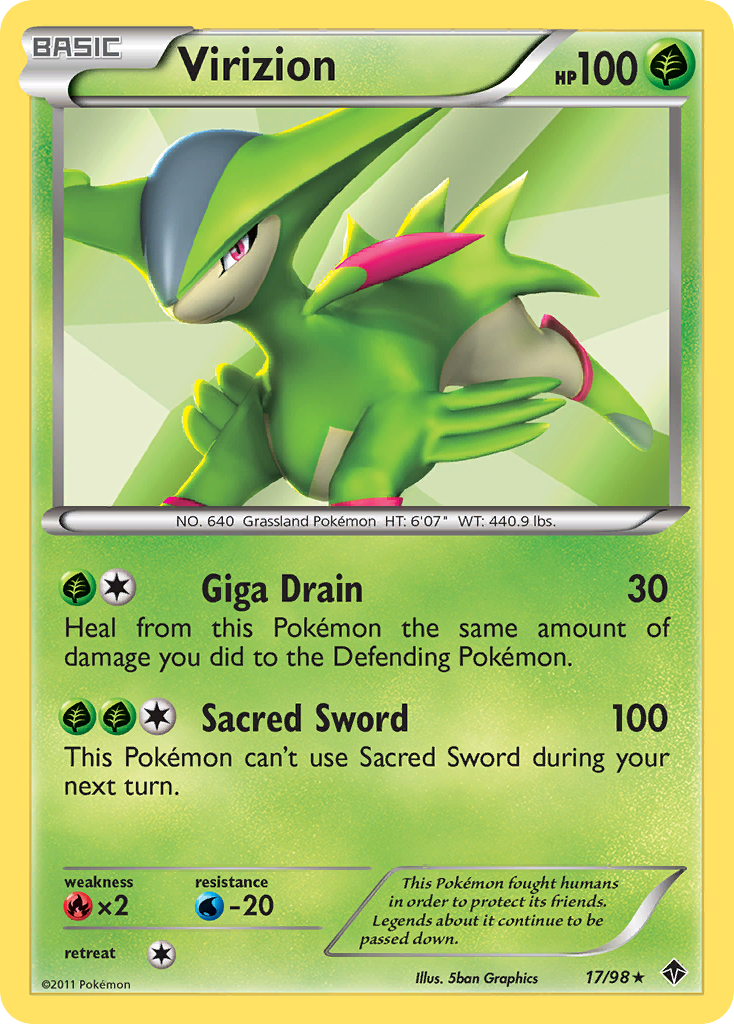 Virizion (17/98) [Black & White: Emerging Powers] | Tabernacle Games