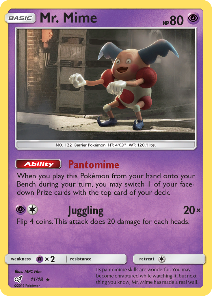 Mr. Mime (11/18) [Sun & Moon: Detective Pikachu] | Tabernacle Games