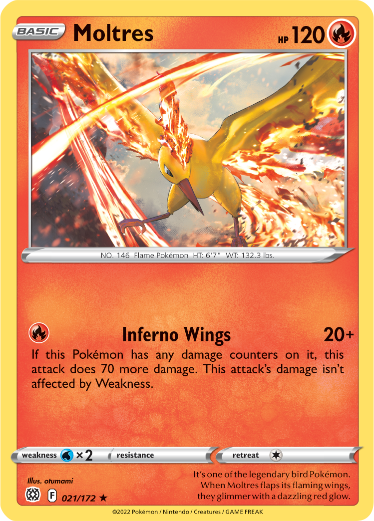 Moltres (021/172) (Theme Deck Exclusive) [Sword & Shield: Brilliant Stars] | Tabernacle Games