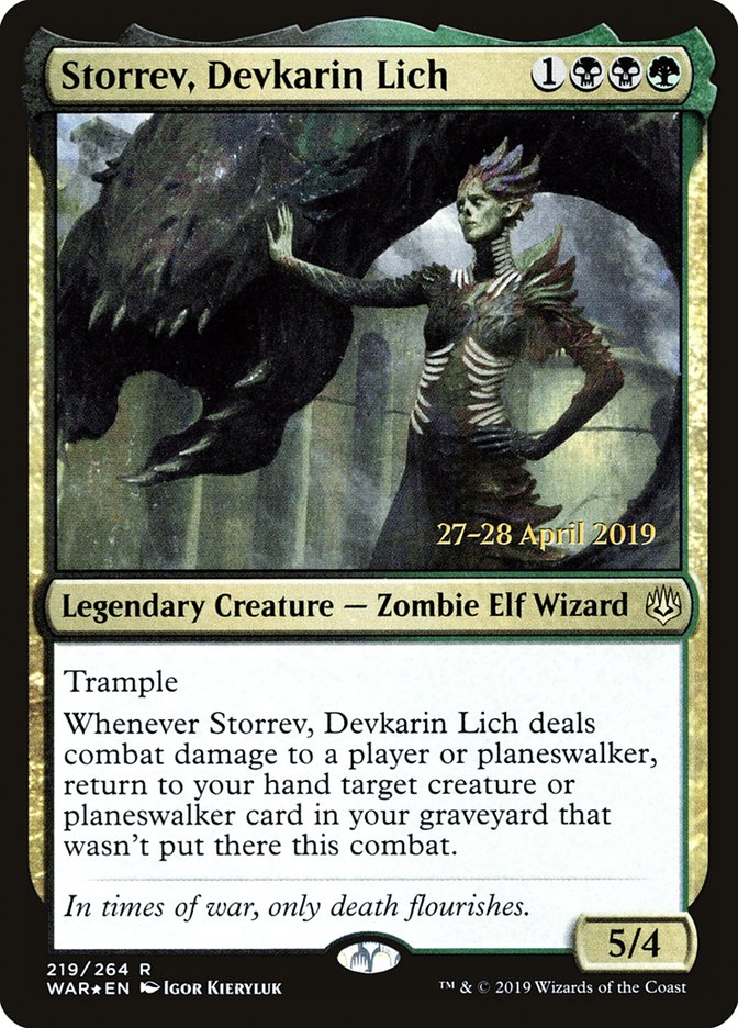 Storrev, Devkarin Lich  [War of the Spark Prerelease Promos] | Tabernacle Games