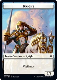 Knight // Food (17) Double-sided Token [Throne of Eldraine Tokens] | Tabernacle Games