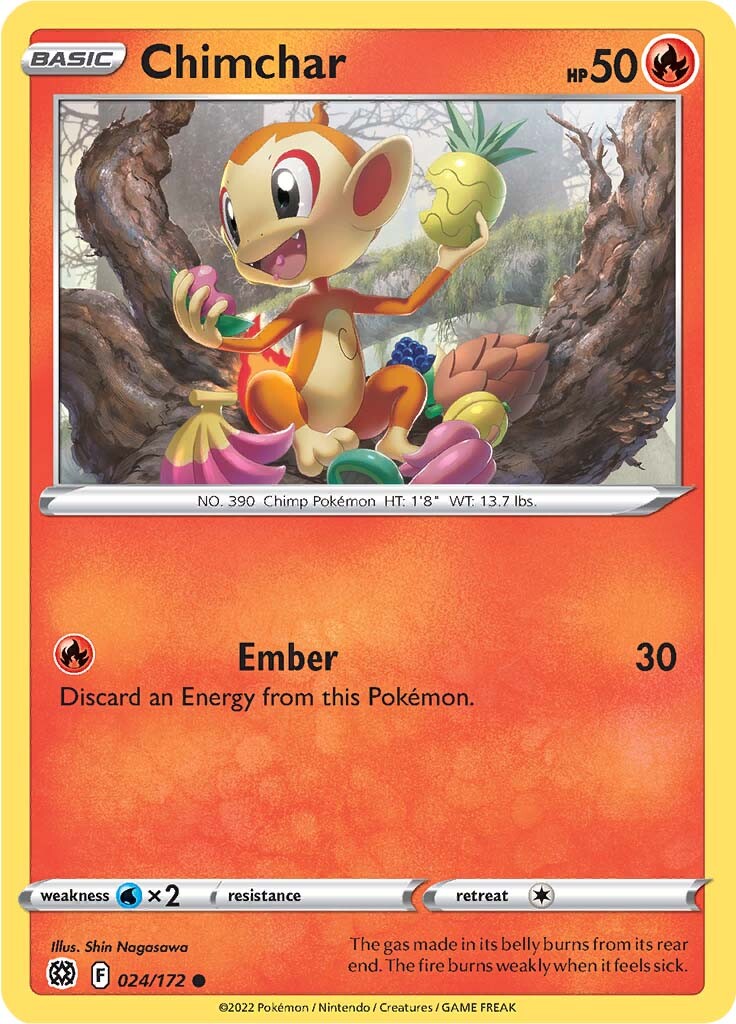 Chimchar (024/172) [Sword & Shield: Brilliant Stars] | Tabernacle Games