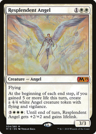 Resplendent Angel [Core Set 2019] | Tabernacle Games