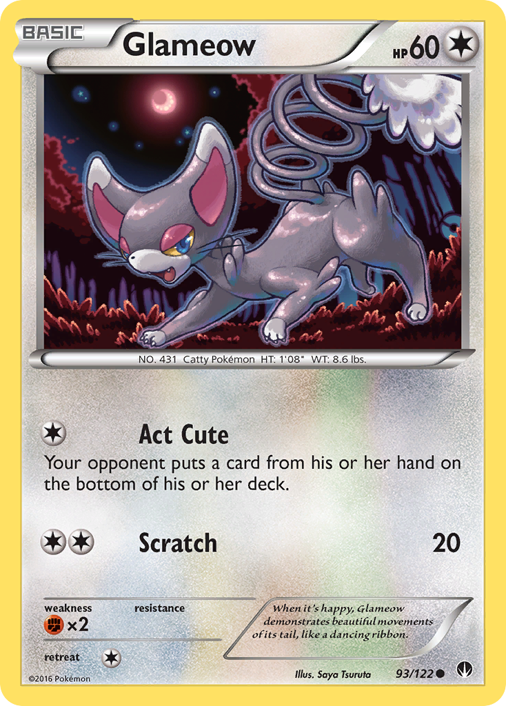 Glameow (93/122) [XY: BREAKpoint] | Tabernacle Games