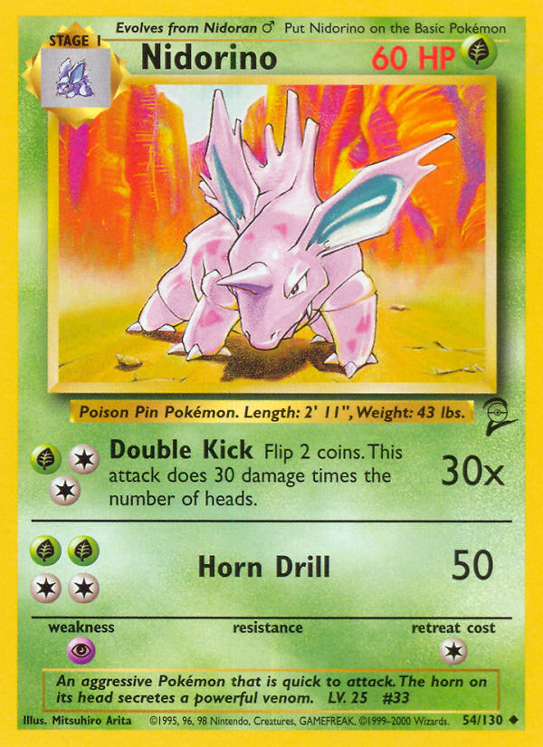 Nidorino (54/130) [Base Set 2] | Tabernacle Games